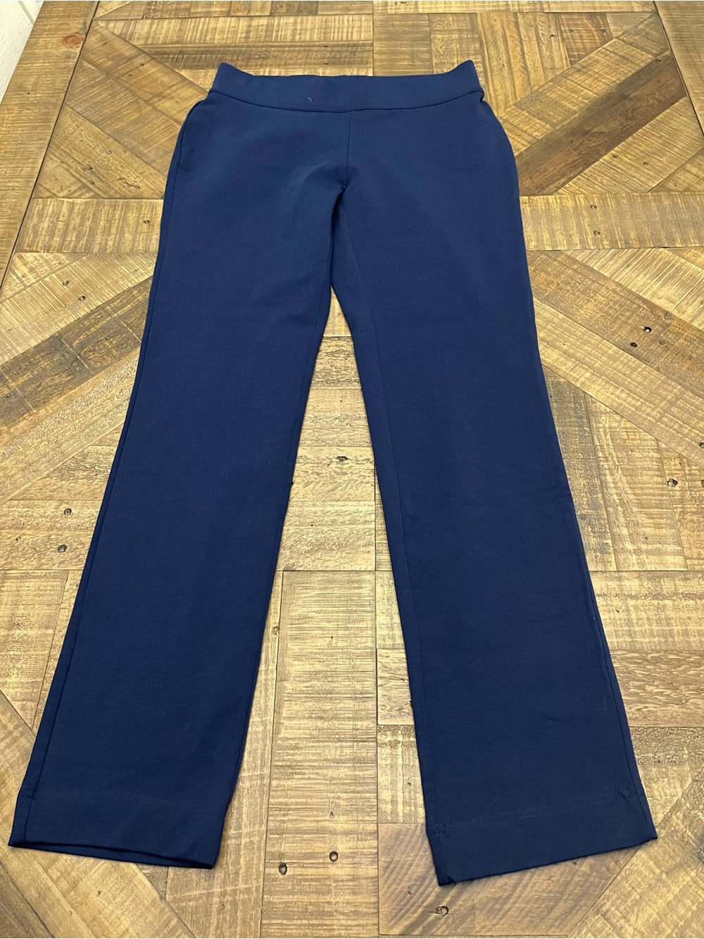 Lands' End Starfish Slim Leg Pants Pull On Navy Blue Size Small